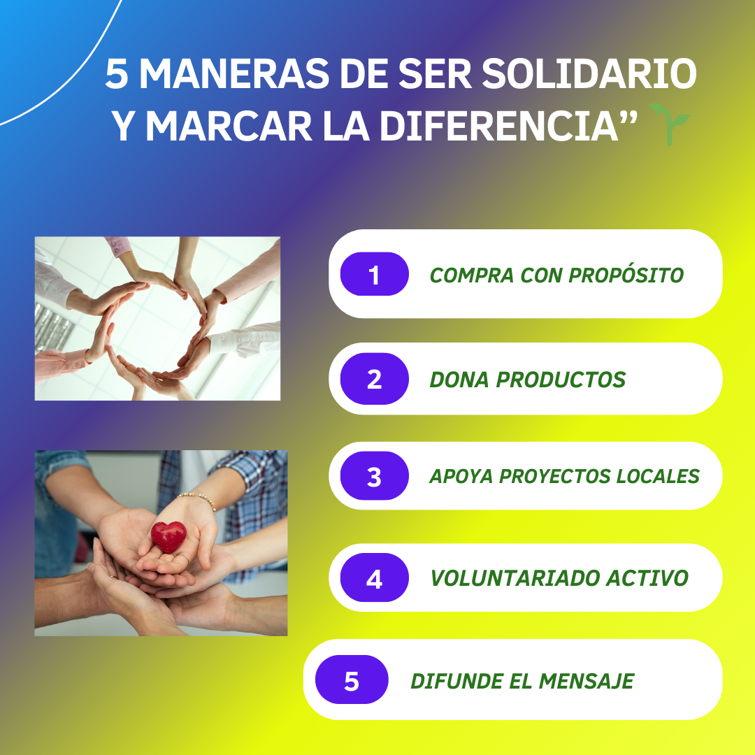 5 Maneras de ser Solidario